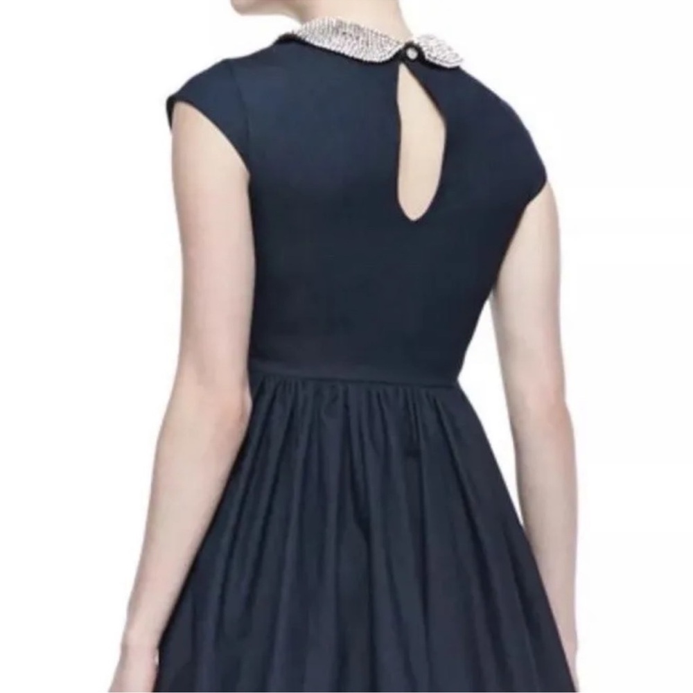 kate spade Navy Dress with White Beaded Peter Pan Collar - Picture 3 of 8